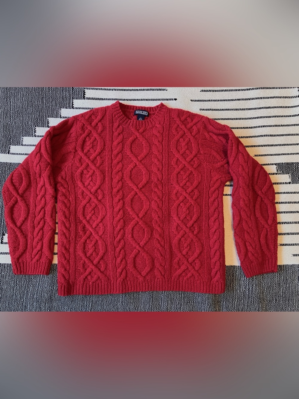 Cozy cable knit sweater 100% wool